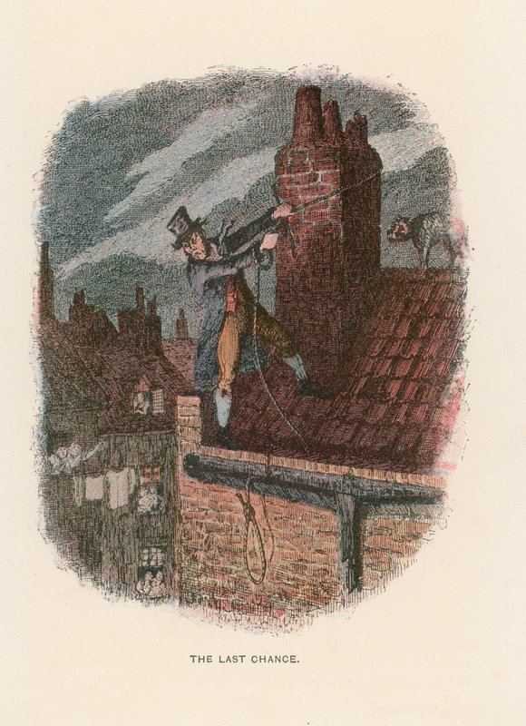 Oliver Twist için İllüstrasyon by John Leech