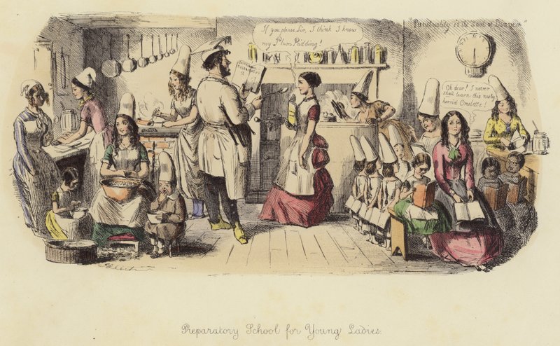 Genç Hanımlar için Hazırlık Okulu by John Leech