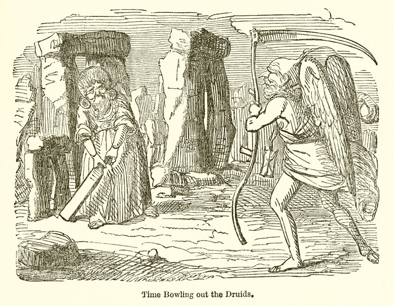 Druidlerle Bowling Oynama Zamanı by John Leech