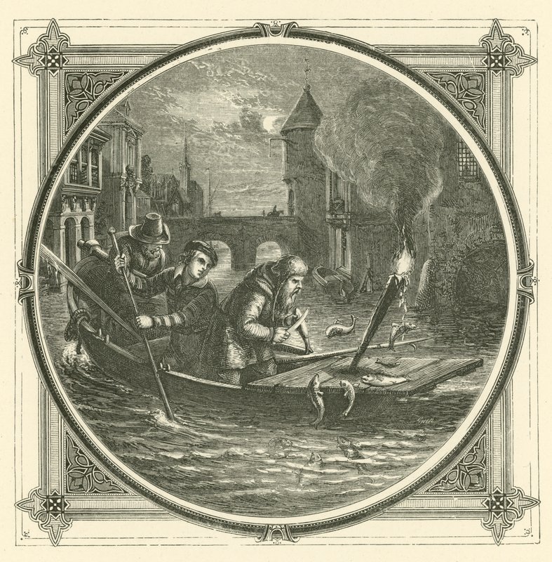 İçeriği olduğun yerde dinlendir (gravür) by John Leighton