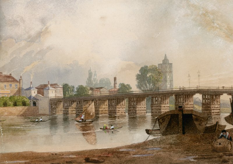 Eski Battersea Köprüsü by John Varley