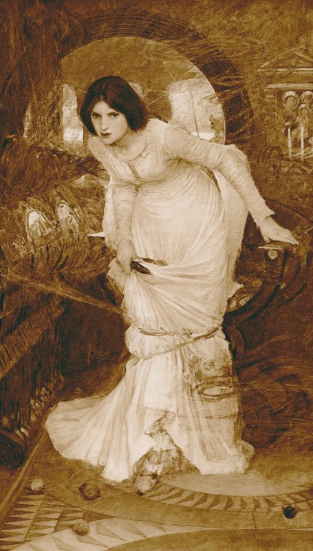 Shalott Hanımı (fotogravür) by John William (after) Waterhouse