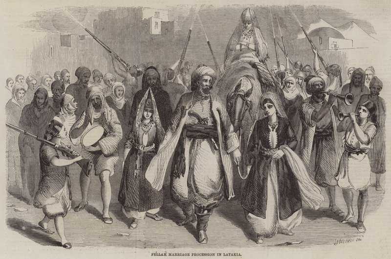 Lazkiye'de Fellah Evlilik Alayı by Joseph Austin Benwell