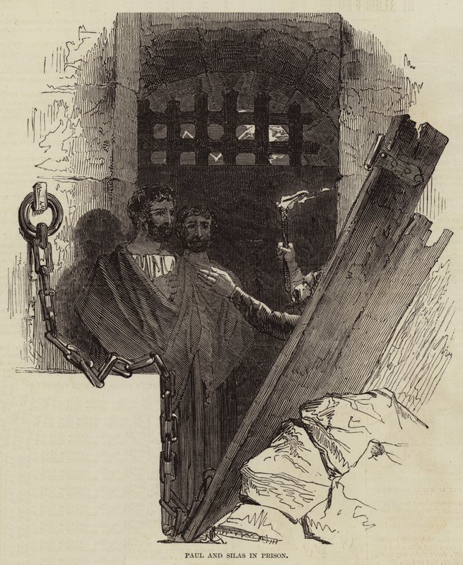 Paul ve Silas Hapishanede by Joseph Kenny Meadows