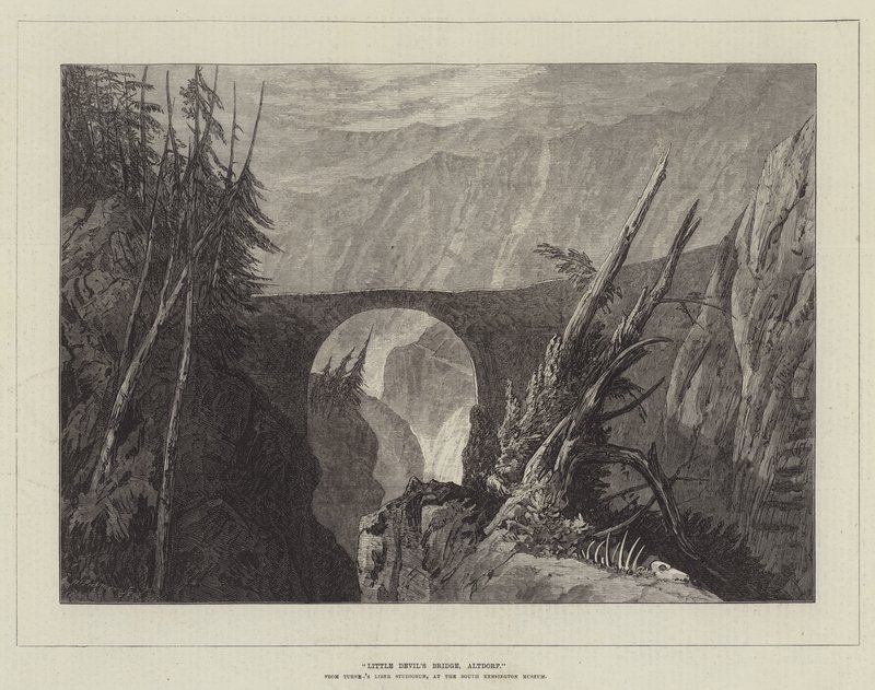Küçük Şeytan Köprüsü, Altdorf by Joseph Mallord William Turner