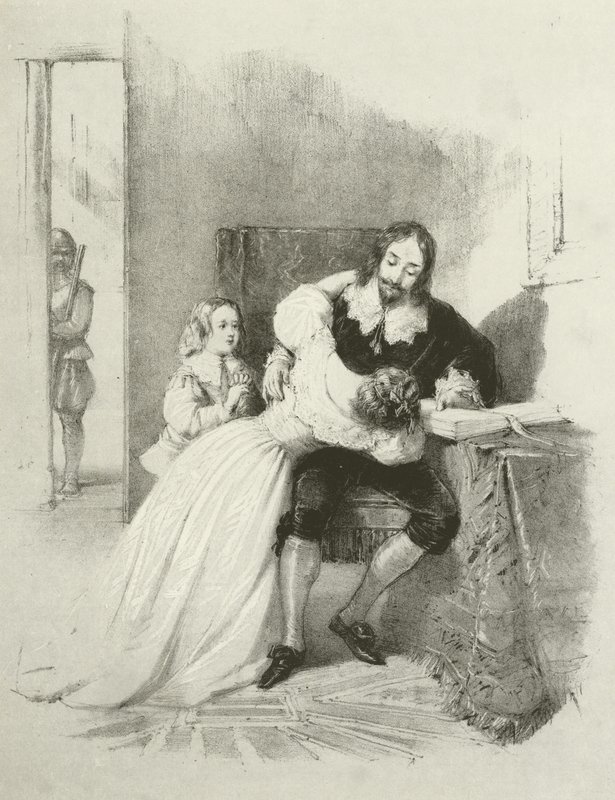 Kral Charles I çocuklarından ayrılıyor by Joseph Nash