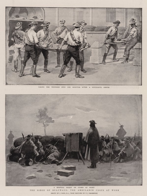 Bulawayo Kuşatması, Ambulans Kolordusu İş Başında by Joseph Nash