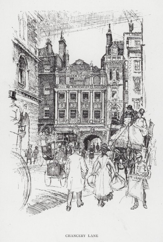 Chancery Lane (lito) by Joseph (after) Pennell