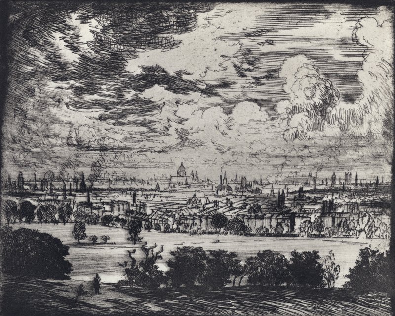 Londra, Hampstead üzerinde (lito) by Joseph (after) Pennell