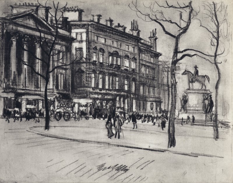 Piccadilly Sarayları (lito) by Joseph (after) Pennell