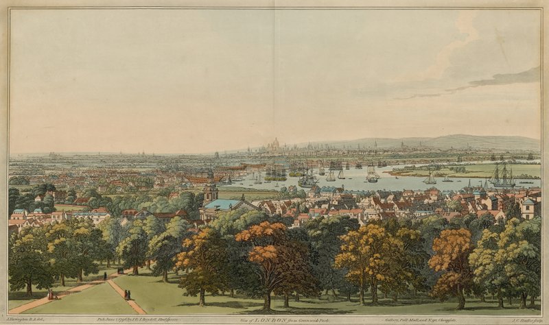 Greenwich Park'tan Londra manzarası by Joseph Farington