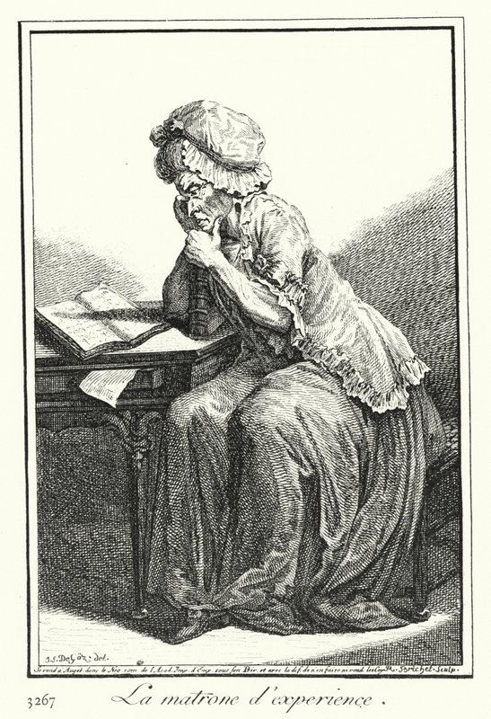 Deneyimli Matron (gravür) by Joseph Franz von (after) Goez