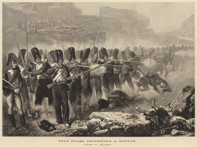 Bir Konvoyu koruyan Arka Muhafız by Joseph Louis Hippolyte Bellange