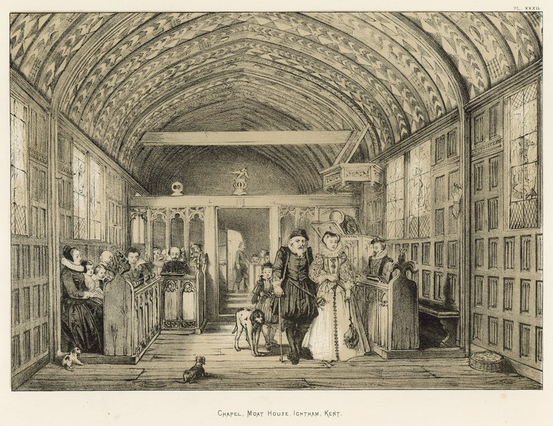 Şapel, Hendek Evi, Ightham, Kent by Joseph Nash