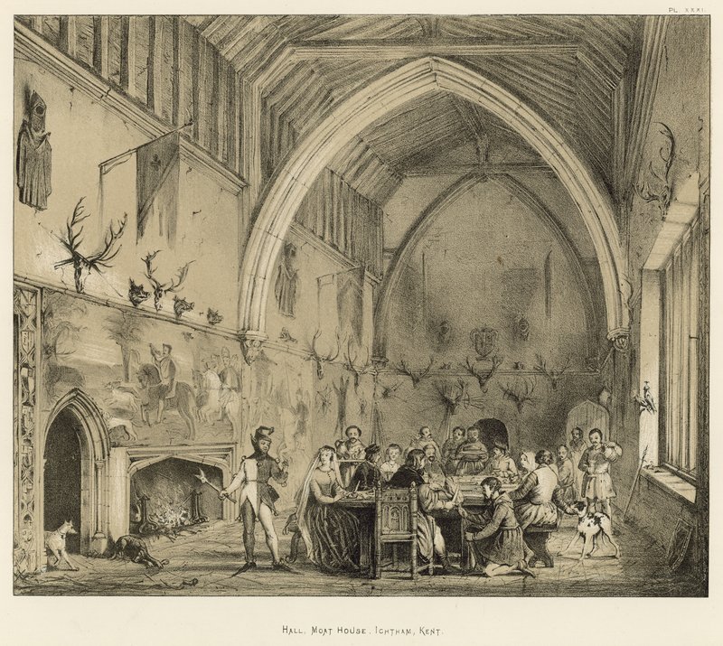 Salon, Hendek Evi, Ightham, Kent by Joseph Nash
