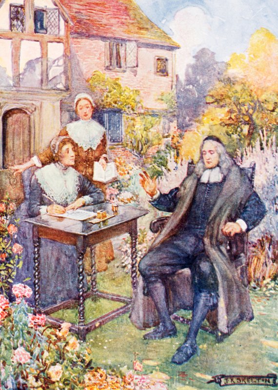 John Milton bahçesinde by Joseph Ratcliffe Skelton