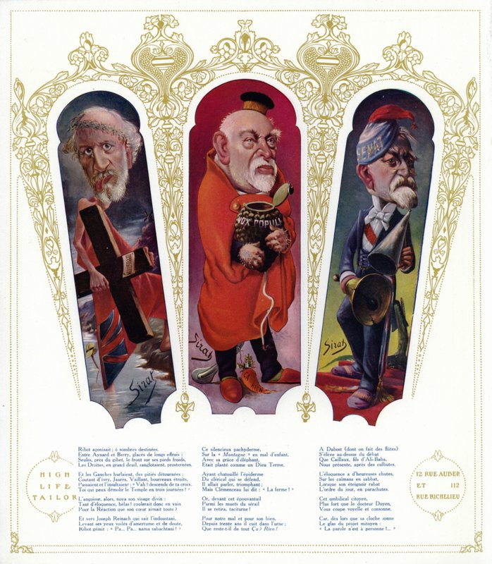 Fransız siyasi karikatürleri (renkli taş) by Joseph Sirat