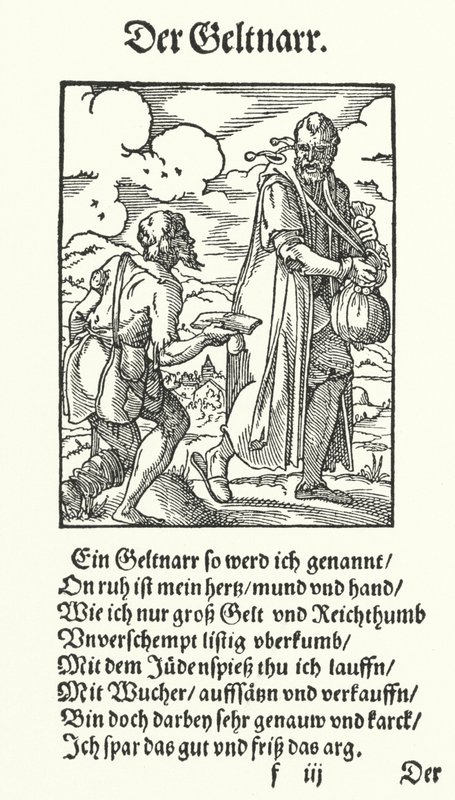 Avaricious Fool (gravür) by Jost (after) Amman