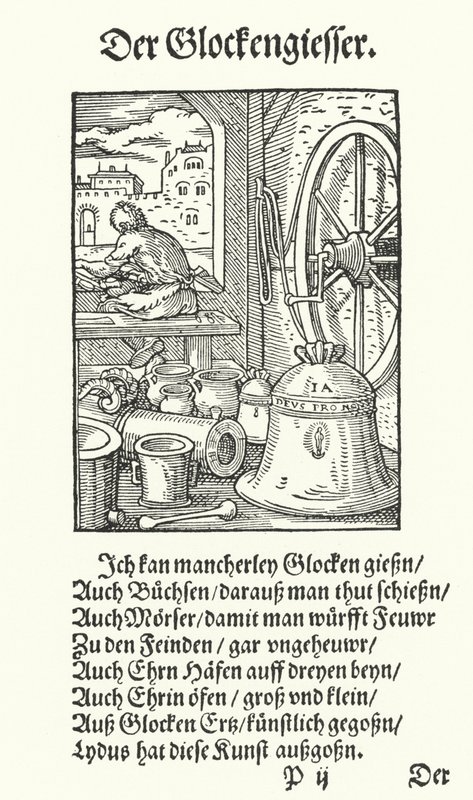 Bellfounder (gravür) by Jost (after) Amman
