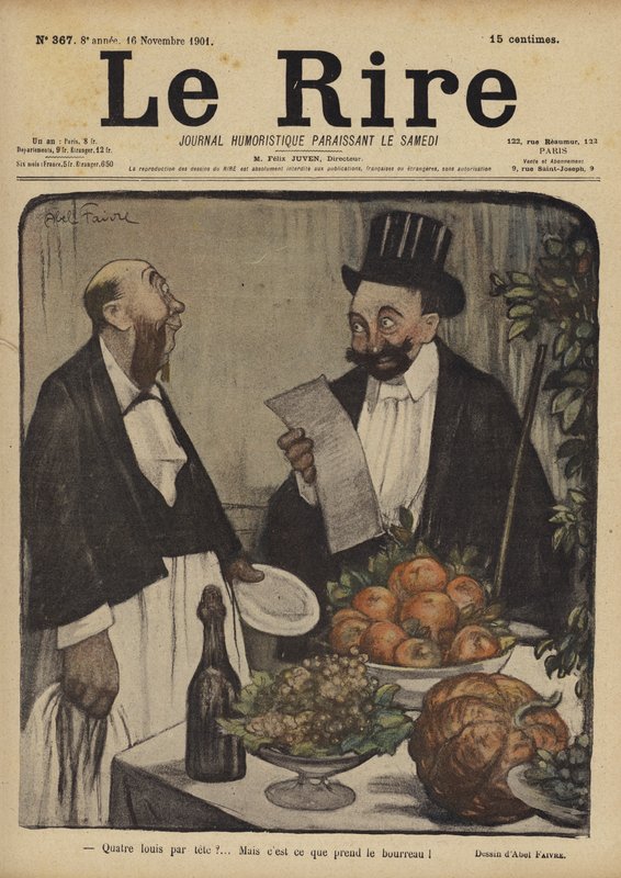 Le Rire için İllüstrasyon by Jules Abel Faivre