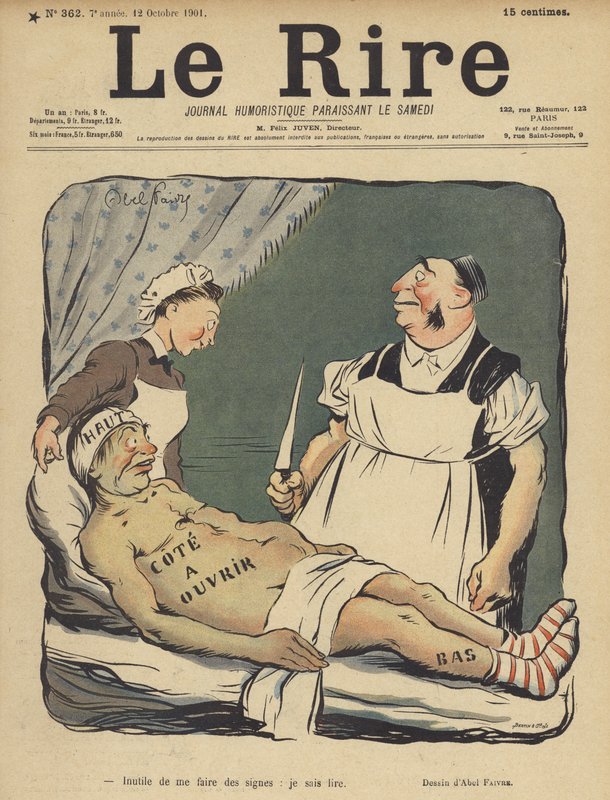 Le Rire için İllüstrasyon by Jules Abel Faivre