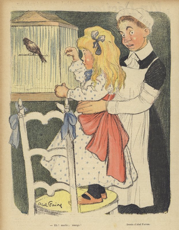 Le Rire için İllüstrasyon by Jules Abel Faivre