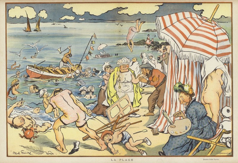 Le Rire için İllüstrasyon by Jules Abel Faivre