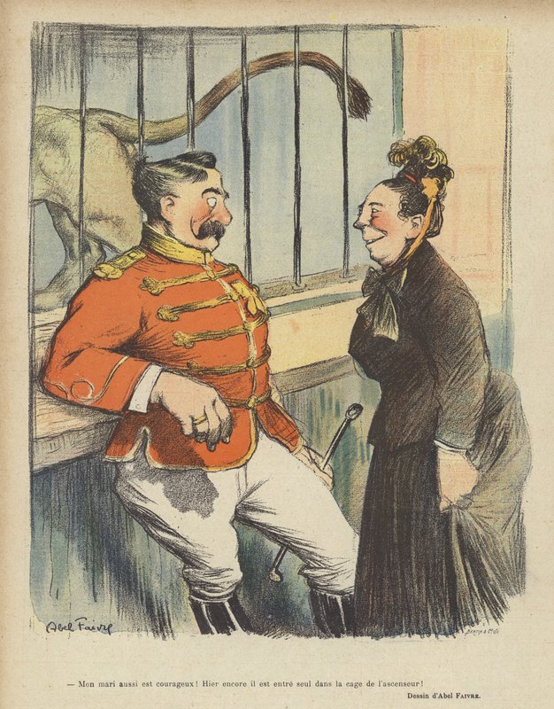 Le Rire için İllüstrasyon by Jules Abel Faivre