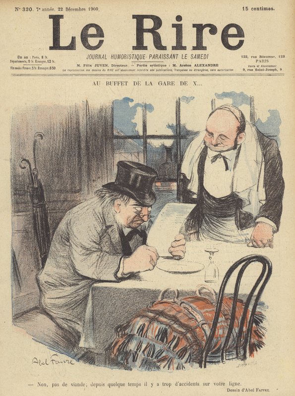 Le Rire için İllüstrasyon by Jules Abel Faivre