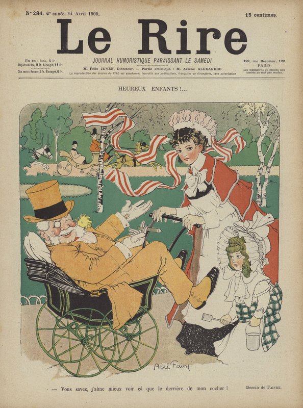 Le Rire için İllüstrasyon by Jules Abel Faivre