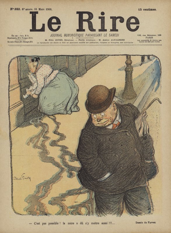 Le Rire için İllüstrasyon by Jules Abel Faivre