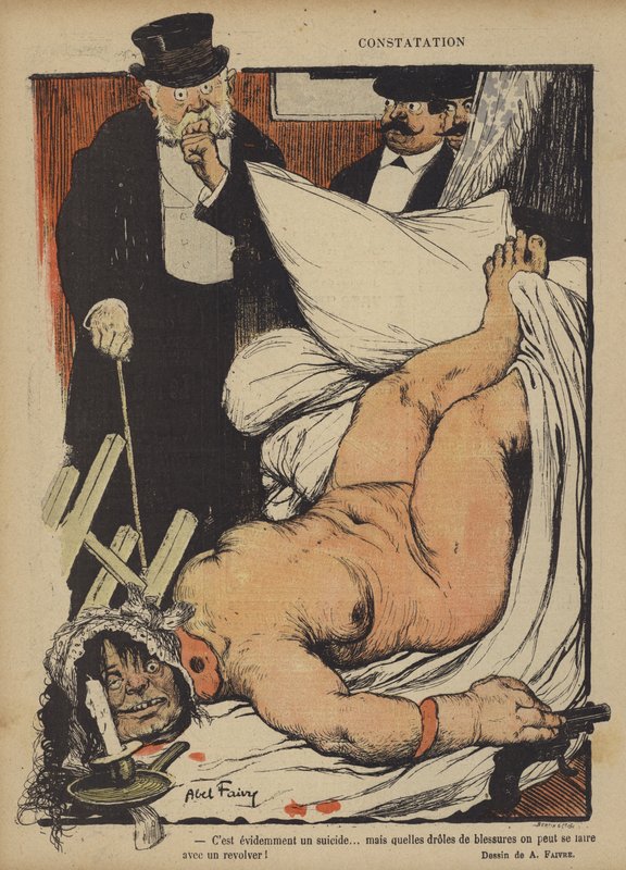 Le Rire için İllüstrasyon by Jules Abel Faivre