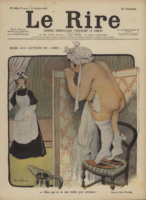 Le Rire için İllüstrasyon by Jules Abel Faivre