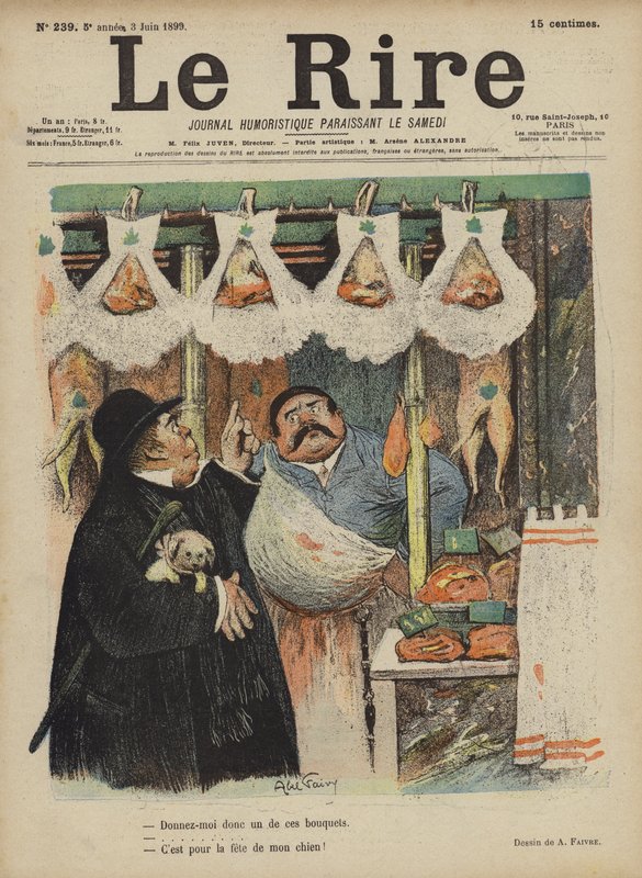 Le Rire için İllüstrasyon by Jules Abel Faivre