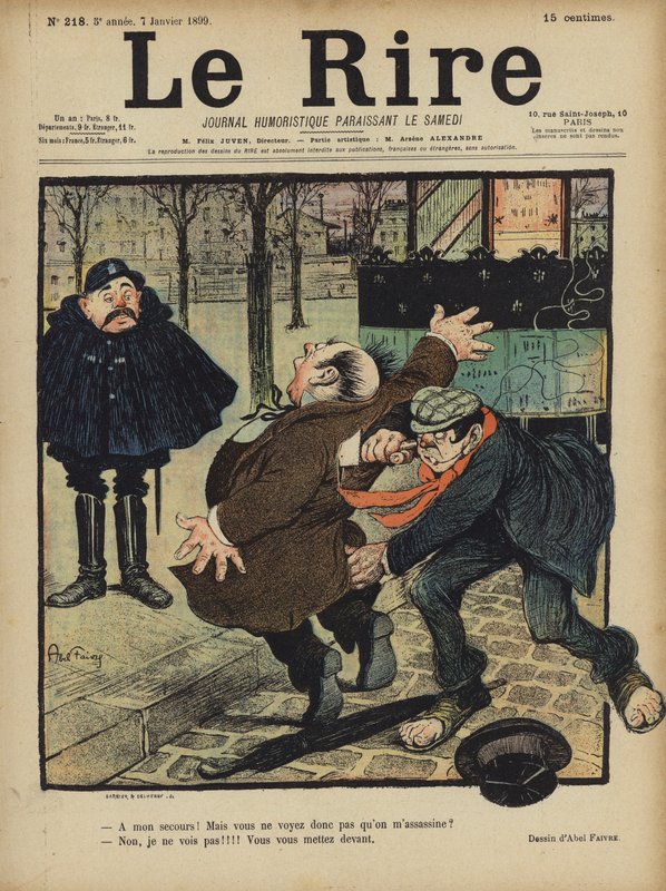 Le Rire için İllüstrasyon by Jules Abel Faivre
