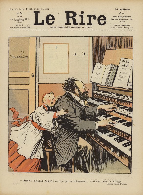 Le Rire için İllüstrasyon by Jules Abel Faivre
