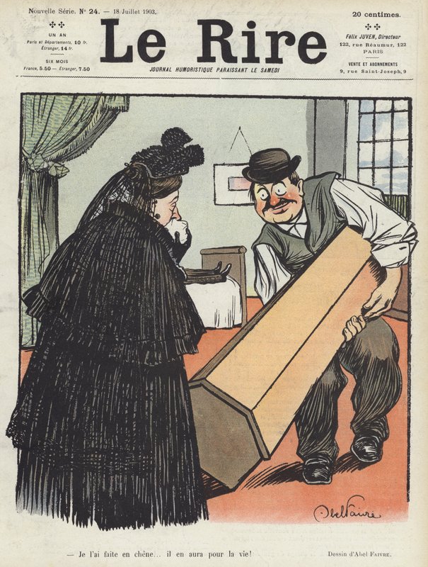 Le Rire için İllüstrasyon by Jules Abel Faivre