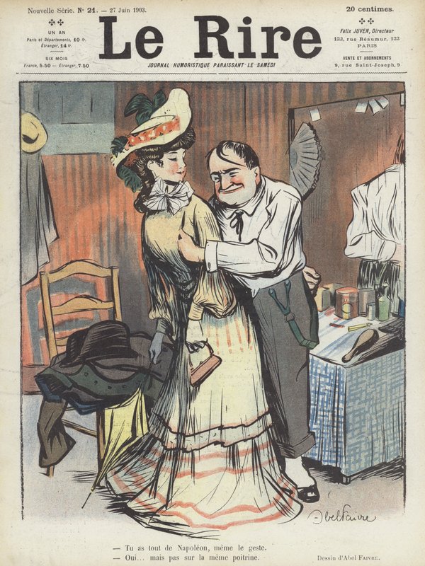 Le Rire için İllüstrasyon by Jules Abel Faivre
