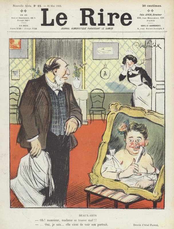 Le Rire için İllüstrasyon by Jules Abel Faivre