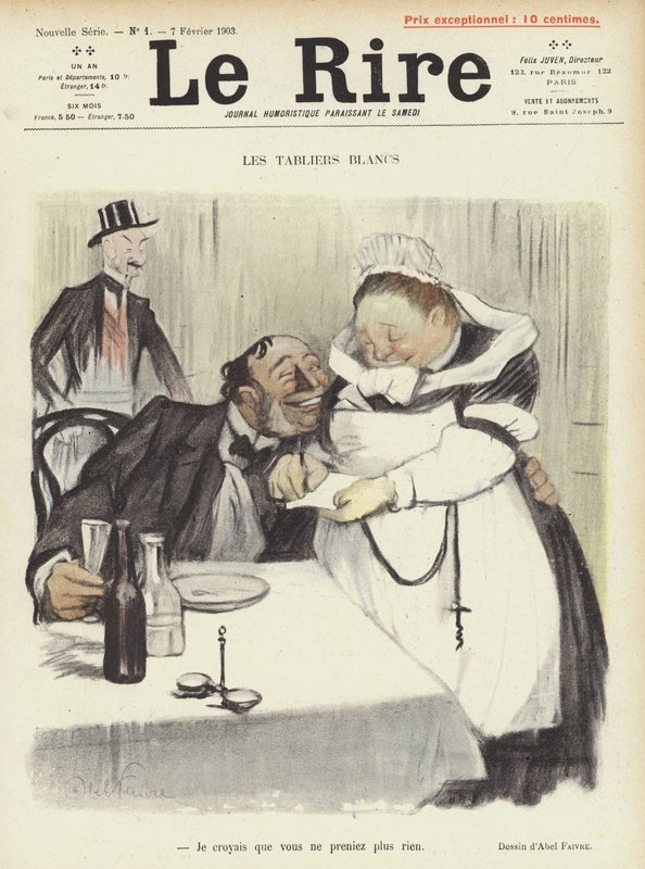 Le Rire için İllüstrasyon by Jules Abel Faivre
