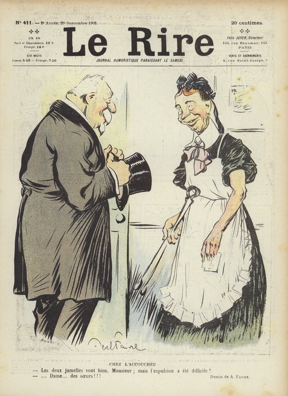 Le Rire için İllüstrasyon by Jules Abel Faivre