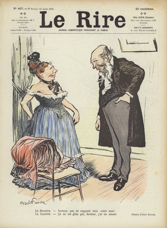 Le Rire için İllüstrasyon by Jules Abel Faivre