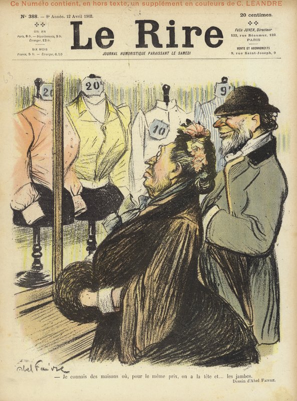 Le Rire için İllüstrasyon by Jules Abel Faivre