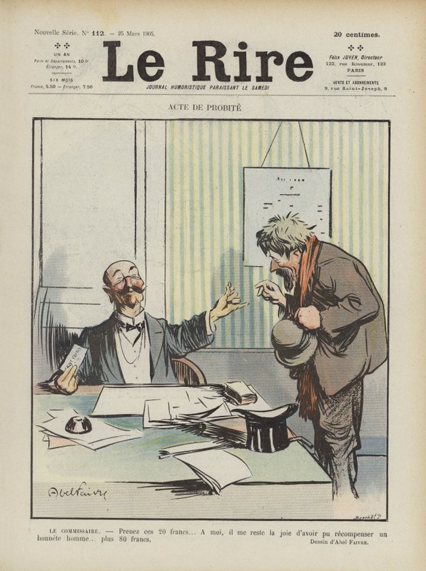 Le Rire için İllüstrasyon by Jules Abel Faivre