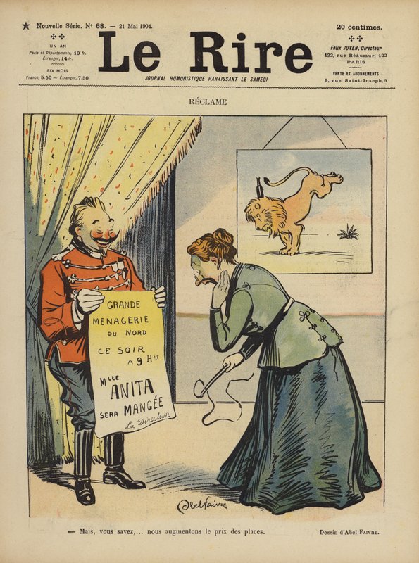 Le Rire için İllüstrasyon by Jules Abel Faivre