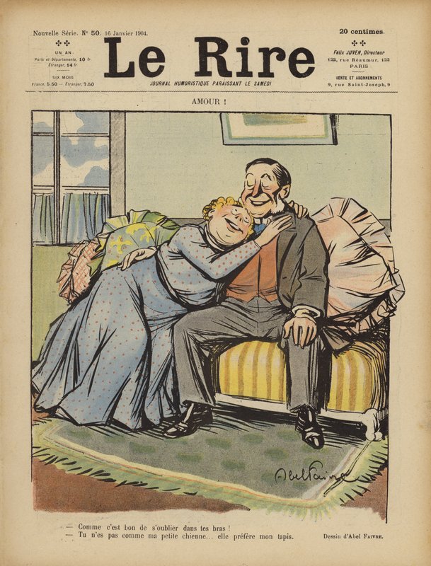 Aşk! Le Rire için İllüstrasyon by Jules Abel Faivre