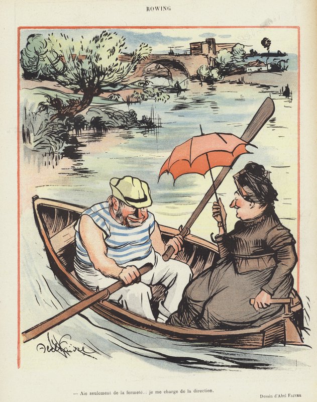 Kürek. Le Rire için İllüstrasyon by Jules Abel Faivre