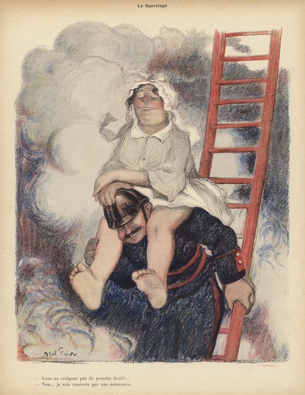Kurtarma (renkli taş) by Jules Abel Faivre