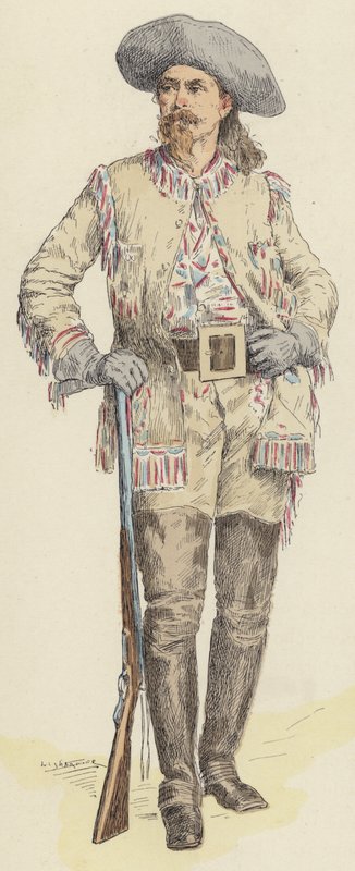 Buffalo Bill (renkli taş) by Jules Arsene (after) Garnier