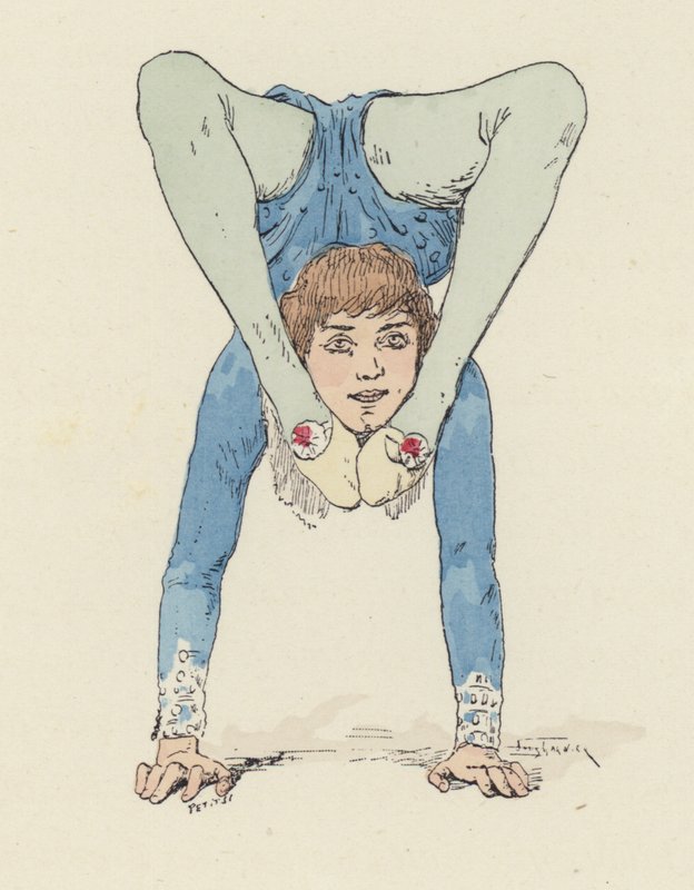 Kadın jimnastikçi (renkli taş) by Jules Arsene (after) Garnier